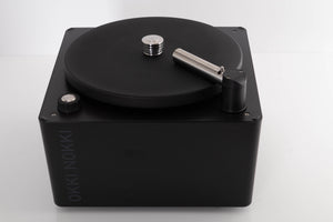 Top of a used Okki Nokki One Record Cleaning Machine in a Black finish