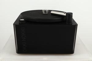Front view of a used Okki Nokki One Record Cleaning Machine in a black finish