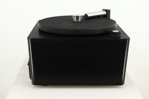 Left side view of a used Okki Nokki One Record Cleaning Machine in a black finish
