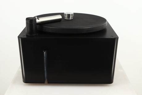 Right side view of a used Okki Nokki One Record Cleaning Machine in a black finish
