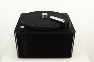 Top of a used Okki Nokki One Record Cleaning Machine in a black finish