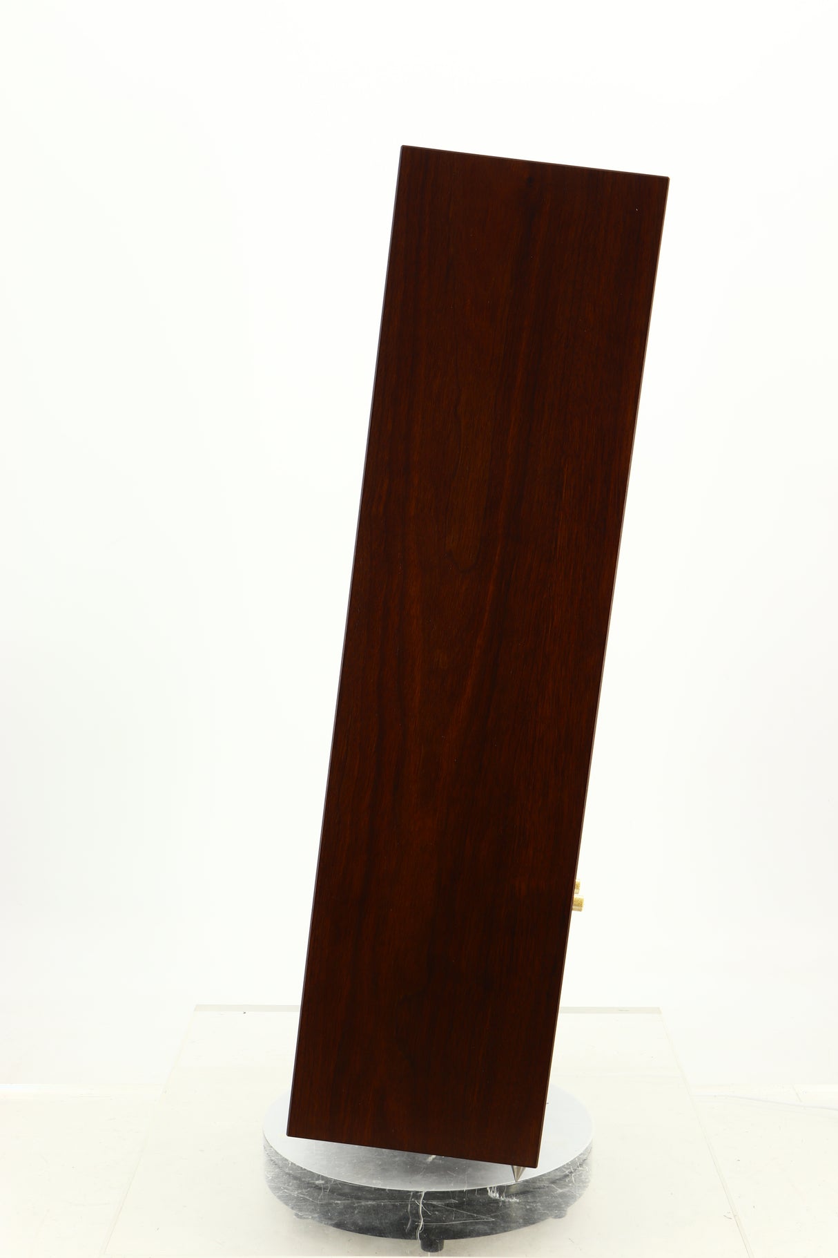 Right side view of a used Omega Super 3XRS Floorstanding Speaker in a walnut finish