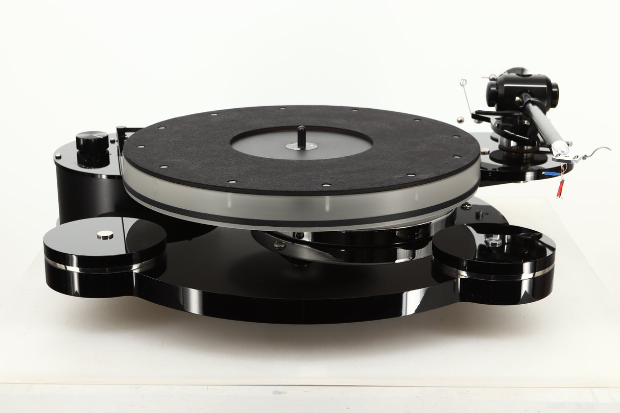 Front view of a used Origin Live Calypso Mk5 Turntable with Encounter MK5 Tonearm