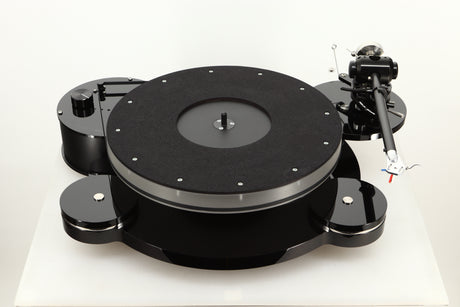 Top view of a used Origin Live Calypso Mk5 Turntable with Encounter MK5 Tonearm