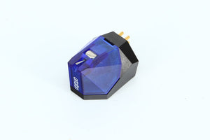 Front right angle of a used Ortofon 2M Blue MM Cartridge