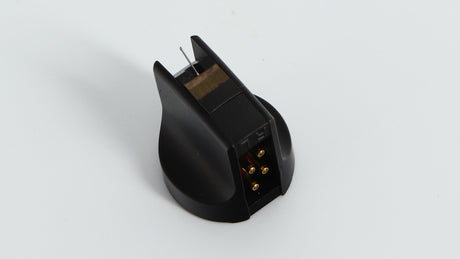 Rear right angle of a used Ortofon Cadenza MC Cartridge in a black finish
