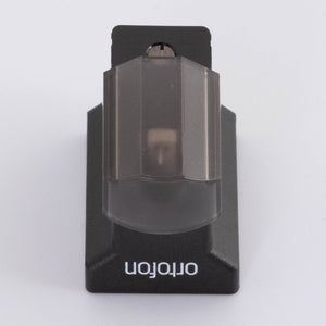 Front view of a used Ortofon Quintet Black S MC Cartridge showing stylus guard