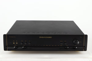 Front view of a used Parasound Halo P6 Pre Amplifier in a black finish