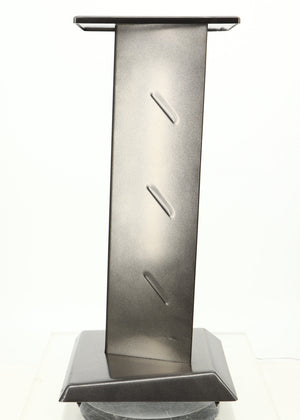Right side view of a used Partington Dreadnought Ultima 60cm Speaker Stand in a black mirror finish