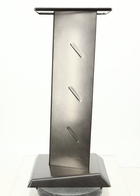 Right side view of a used Partington Dreadnought Ultima 60cm Speaker Stand in a black mirror finish