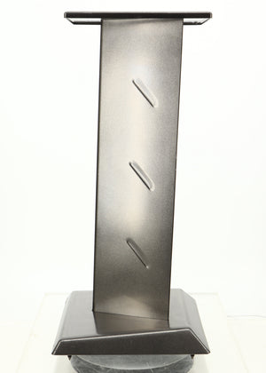 Right side view of a used Partington Dreadnought Ultima 60cm Speaker Stand in a black mirror finish