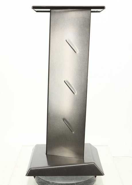 Right side view of a used Partington Dreadnought Ultima 60cm Speaker Stand in a black mirror finish