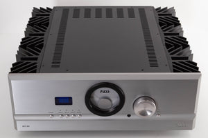 Top view of a used PASS Labs INT-60 Integrated Amplifier in Silver