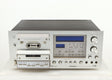 Front view of a used Pioneer CT-F1250 Cassette Deck in a silver finish