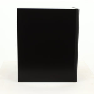 Left side view of a used PMC DB1 Gold Standmount Speaker in a black finish
