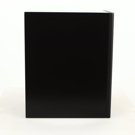 Left side view of a used PMC DB1 Gold Standmount Speaker in a black finish