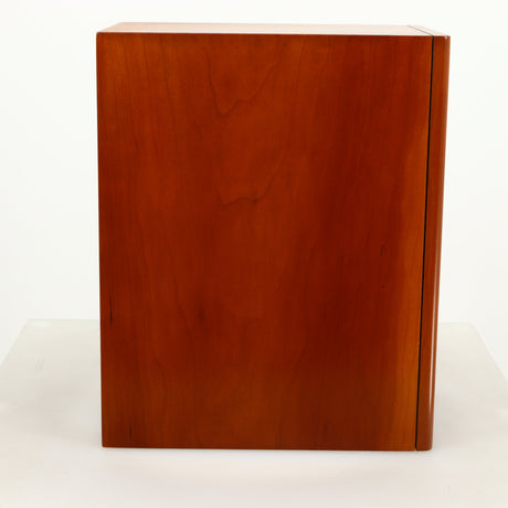 Left side view of a used PMC DB1i Standmount Speaker in a cherry finish