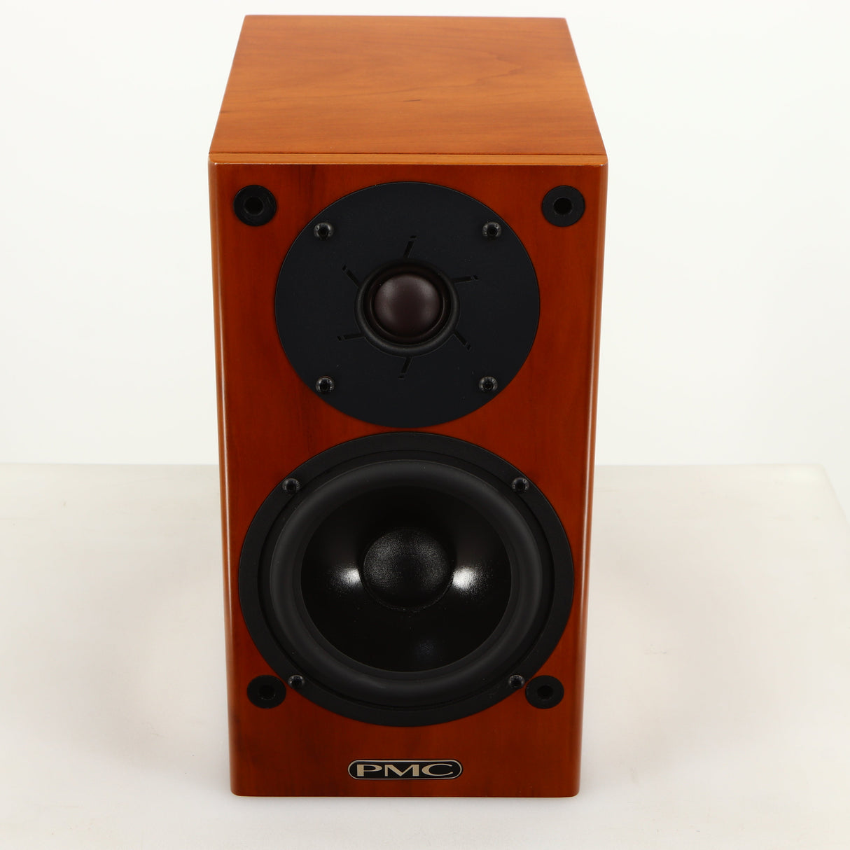 Top of a used PMC DB1i Standmount Speaker in a cherry finish