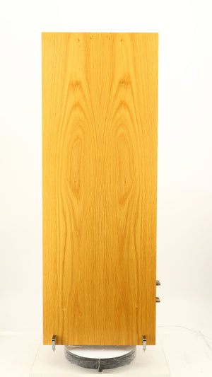 Right side view of a used PMC FACT 8 Floorstanding Speakers in a light oak finish