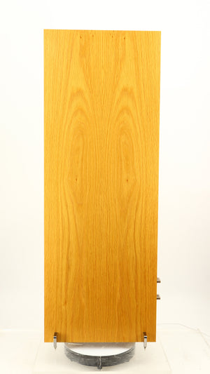 Right side view of a used PMC FACT 8 Floorstanding Speakers in a light oak finish