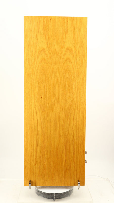 Right side view of a used PMC FACT 8 Floorstanding Speakers in a light oak finish