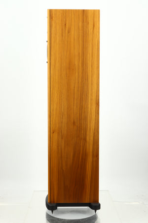 Right side view of a PMC GB1 Floorstanding Speaker in a oak finish