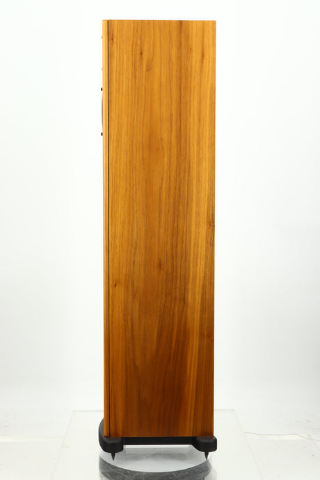 Right side view of a PMC GB1 Floorstanding Speaker in a oak finish