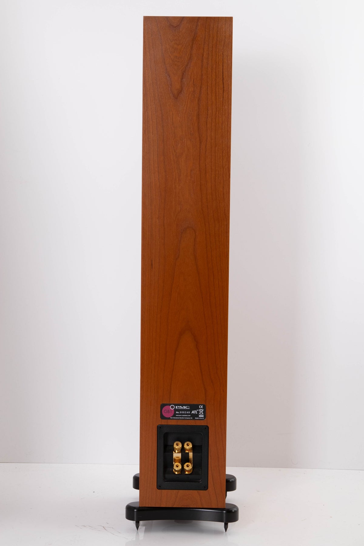 Rear view of a used PMC GB1i Floorstanding Speaker in Cherry