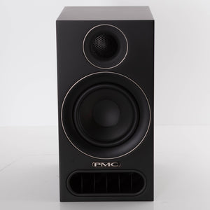 Front view of a used PMC Prodigy 1 Standmount Speaker W/ Grilles in a Black finish