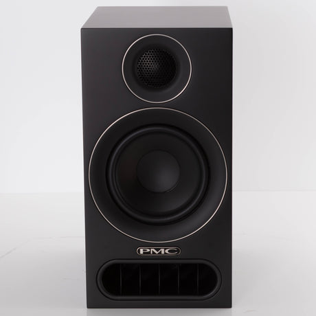Front view of a used PMC Prodigy 1 Standmount Speaker W/ Grilles in a Black finish