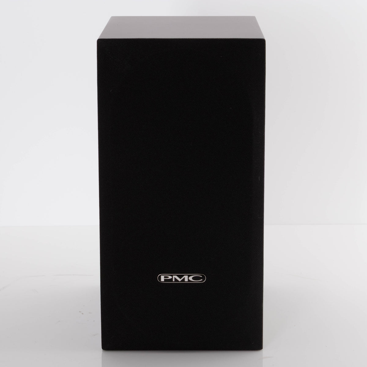 Front view of a used PMC Prodigy 1 Standmount Speaker W/ Grilles in a Black finish showing Grille