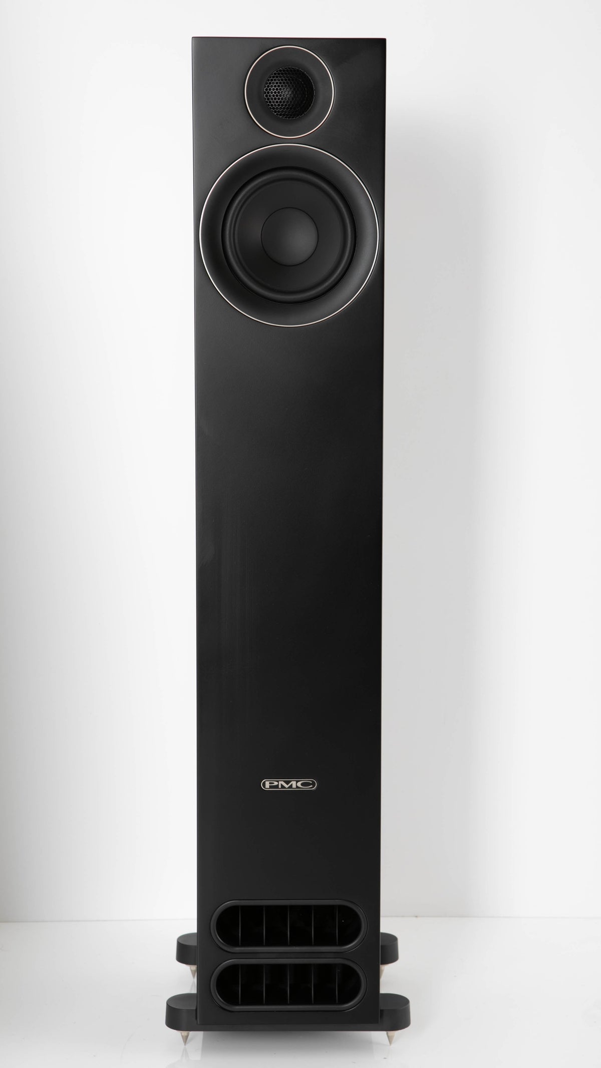 Front view of a used PMC Prodigy5 Floorstanding Speaker in a Black finish