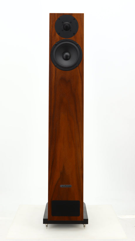 Front view of a used PMC Twenty 23 Floorstanding Speaker in a walnut finish