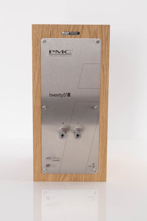 Rear view of a used PMC Twenty5 21i Standmount Speakers in Oak finish