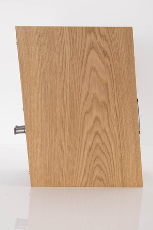 Side view of a used PMC Twenty5 21i Standmount Speakers in Oak finish