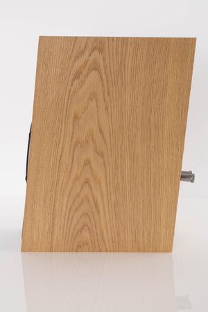Side view of a used PMC Twenty5 21i Standmount Speakers in Oak finish