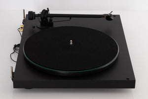Left side view of a used Pro-ject P2 Turntable / Goldring 2 Cartridge in a Black finish