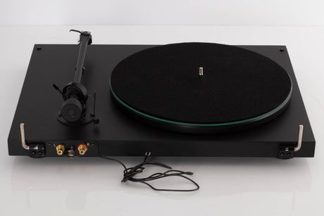 Rear view of a used Pro-ject P2 Turntable / Goldring 2 Cartridge in a Black finish