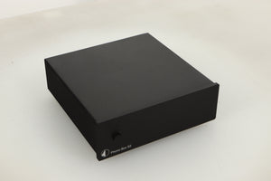 Close up view of a used Pro-Ject Phonobox S2 Phonostage in Black finish