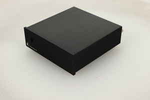 Front right corner view of a used Pro-Ject Phonobox S2 Phonostage in Black finish