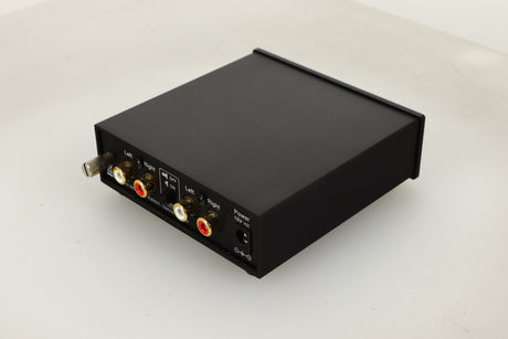 Rear right corner view of a used Pro-Ject Phonobox S2 Phonostage in Black finish