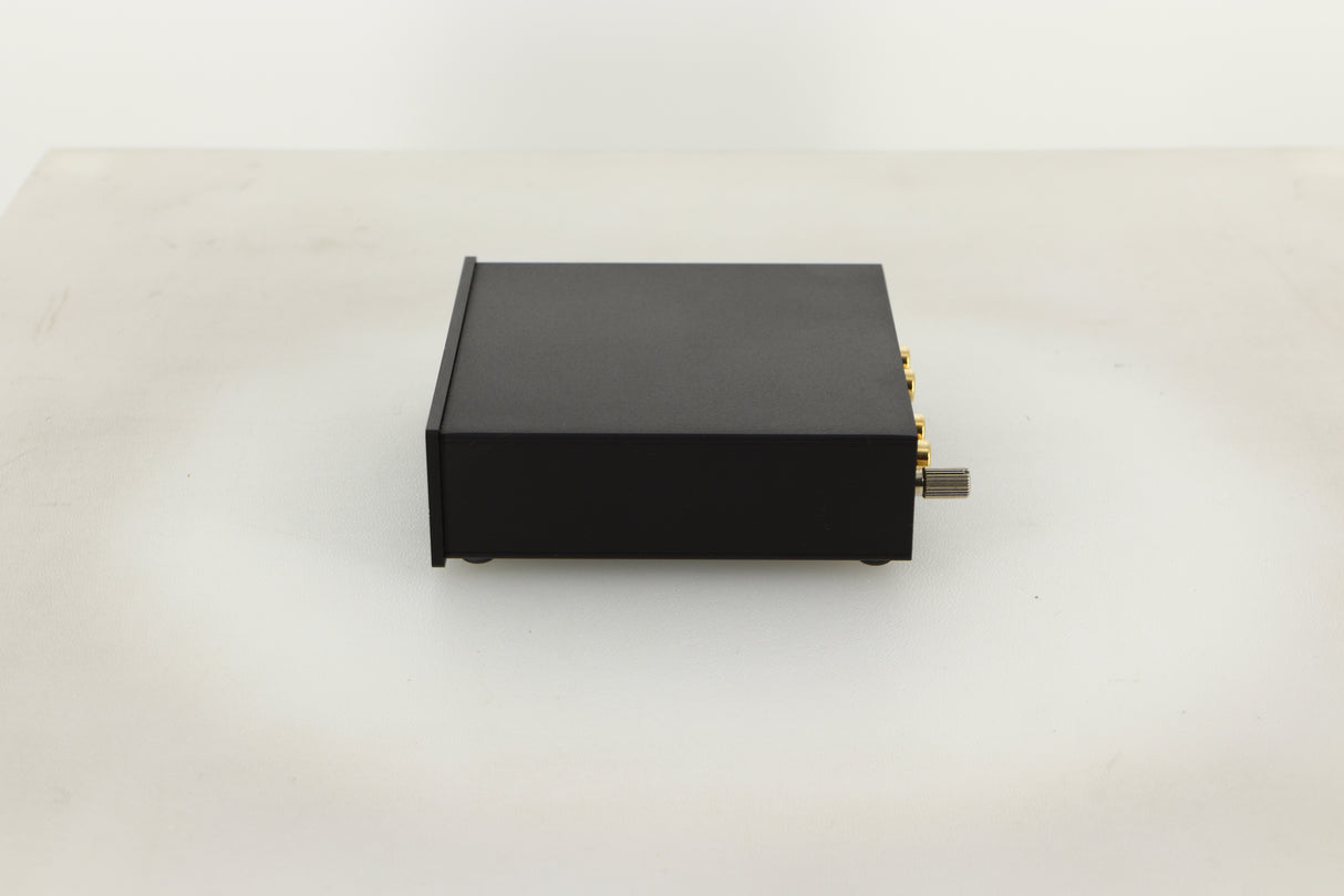 Side view of a used Pro-Ject Phonobox S2 Phonostage in Black finish
