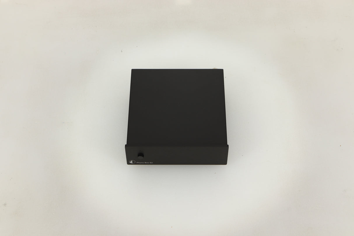 Top view of a used Pro-Ject Phonobox S2 Phonostage in Black finish
