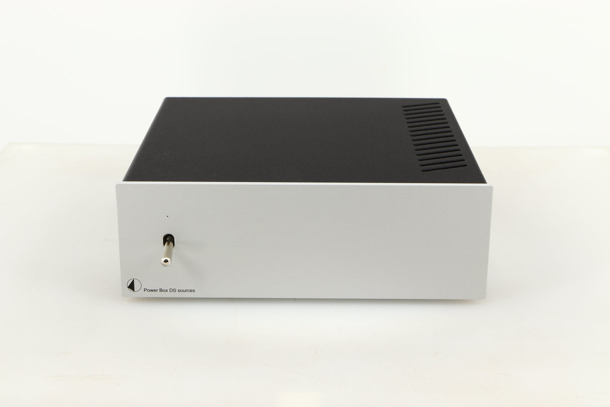 Front view of a used Pro-Ject Power Box DS Sources Power Supply in Silver finish