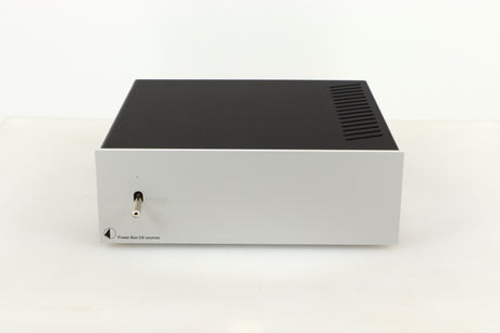 Front view of a used Pro-Ject Power Box DS Sources Power Supply in Silver finish