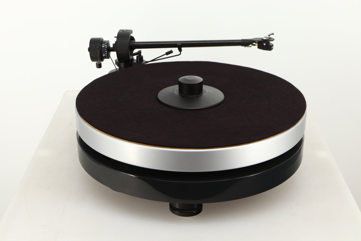 Side view of a used Pro-Ject RPM5 Turntable in Black finish with Ortofon 510 MkII Cartridge