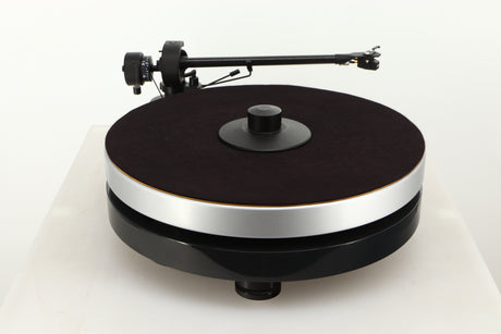 Side view of a used Pro-Ject RPM5 Turntable in Black finish with Ortofon 510 MkII Cartridge