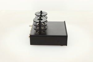 Side view of a used Pro-Ject Tube Box E Phonostage in Black finish