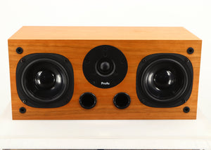 Front view of a used ProAc Centre Voice Speaker in a cherry finish