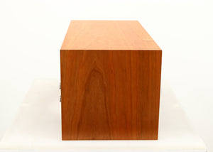 Left side view of a used ProAc Centre Voice Speaker in a cherry finish